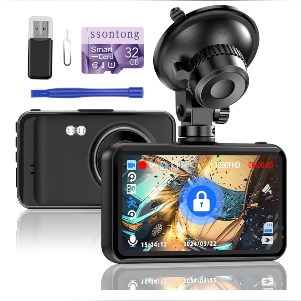 NIB Dash Cam with 32GB SD Card